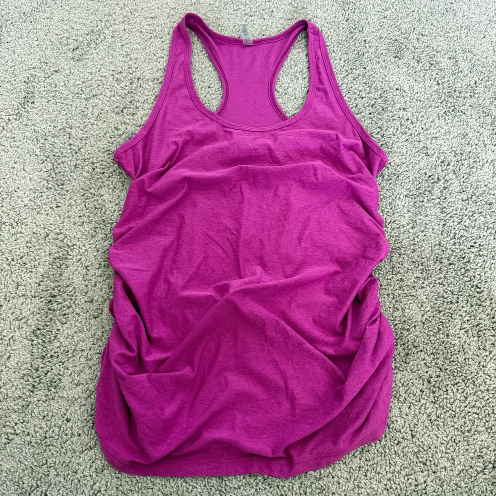 Beyond Yoga Maternity Magenta Racerback Tank Top Ruched Side Yoga Gym Size XL‎